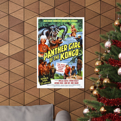 PANTHER GIRL OF THE KONGO 1955 - Paper Movie Poster-The Sticker Space