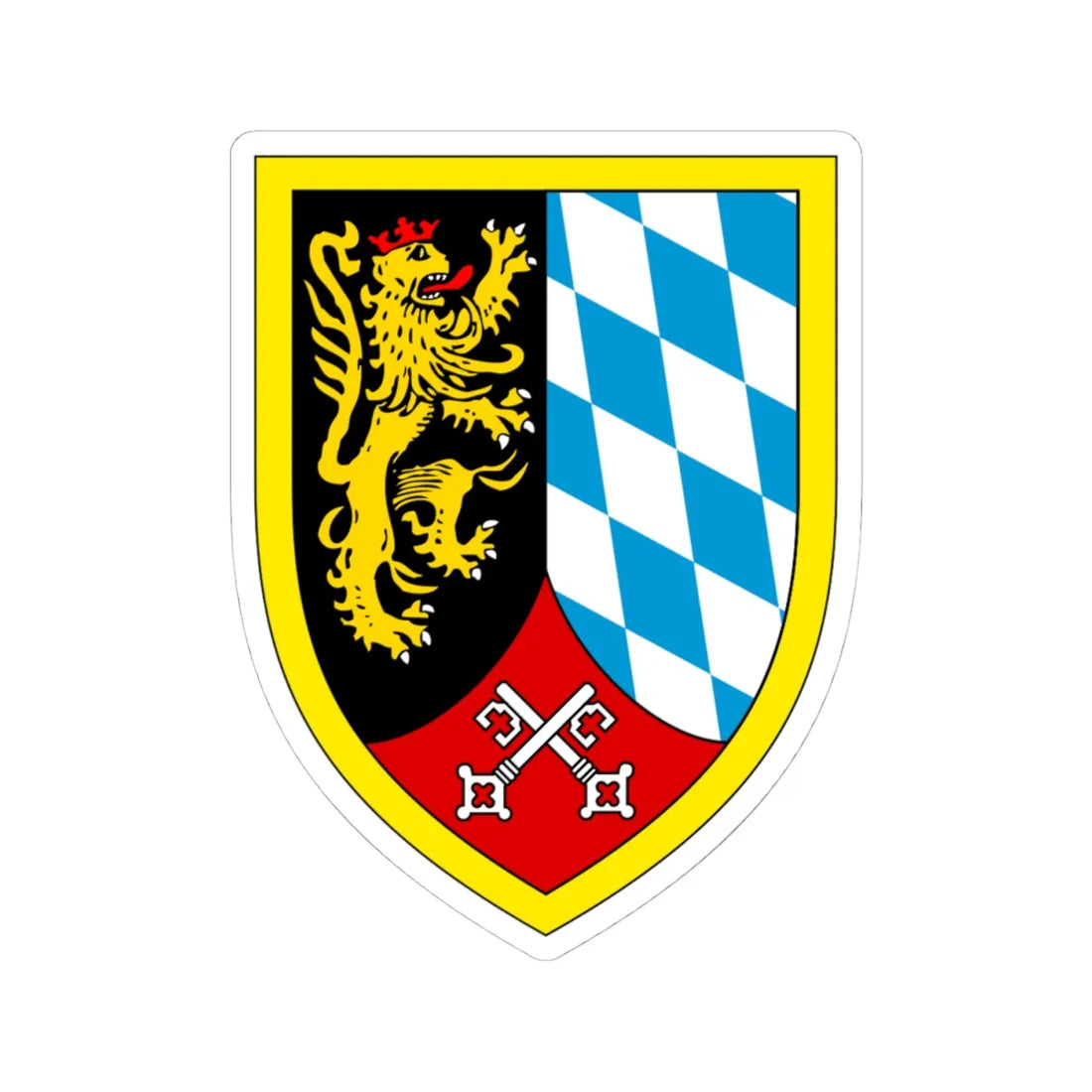 Panzerbrigade 12 Bundeswehr (Germany) (Coat of Arms) STICKER Vinyl Kiss-Cut Decal 4 Inch White - The Sticker Space