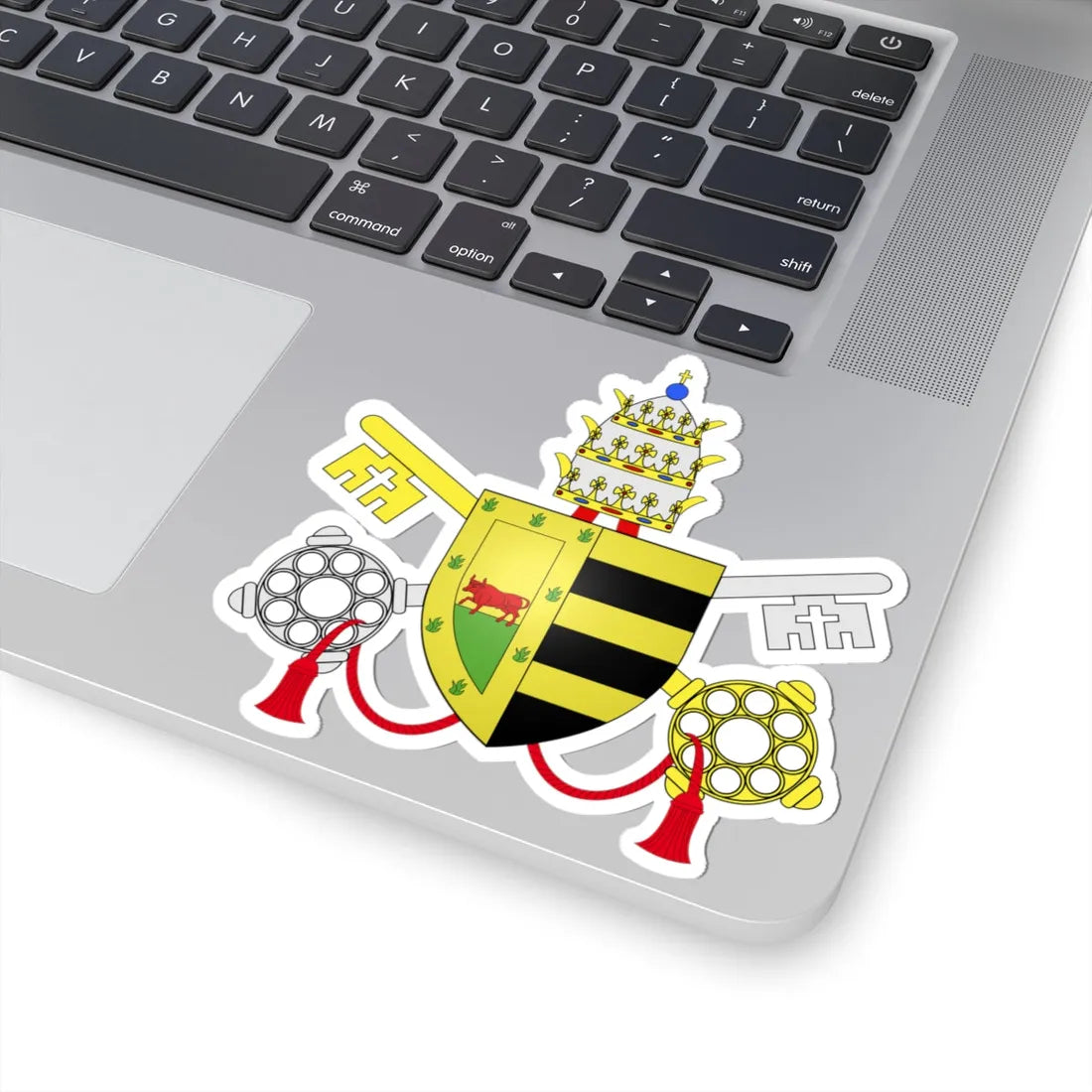 Papal Arms of Alexander VI (Italy) (Coat of Arms) STICKER Vinyl Kiss-Cut Decal - The Sticker Space