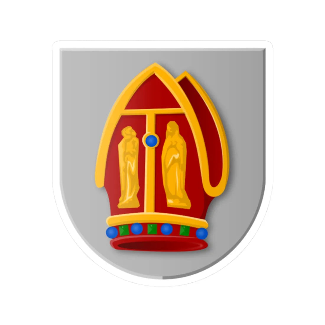 Papenkop wapen (Netherlands) (Coat of Arms) STICKER Vinyl Kiss-Cut Decal 2 Inch White - The Sticker Space