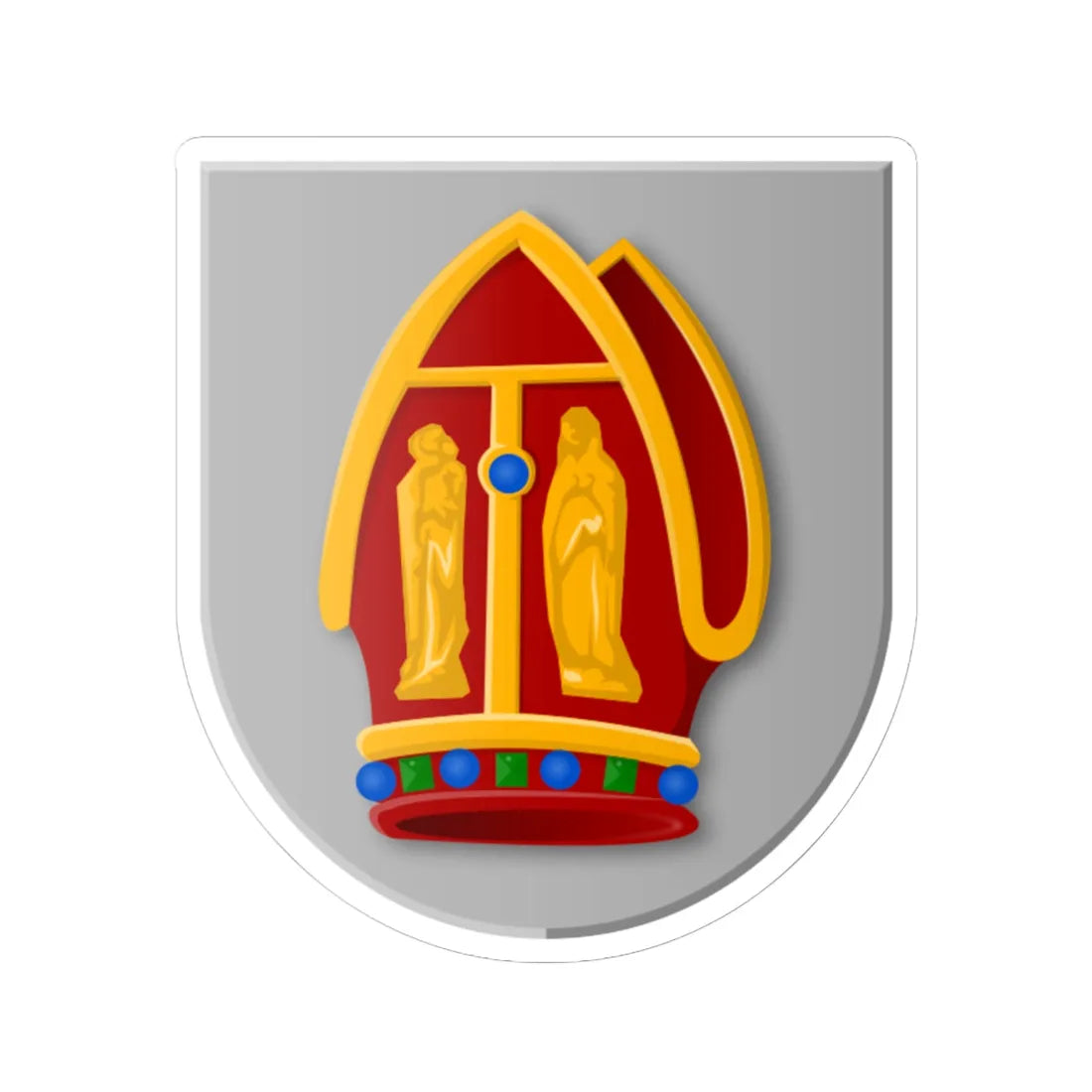 Papenkop wapen (Netherlands) (Coat of Arms) STICKER Vinyl Kiss-Cut Decal 6 Inch White - The Sticker Space