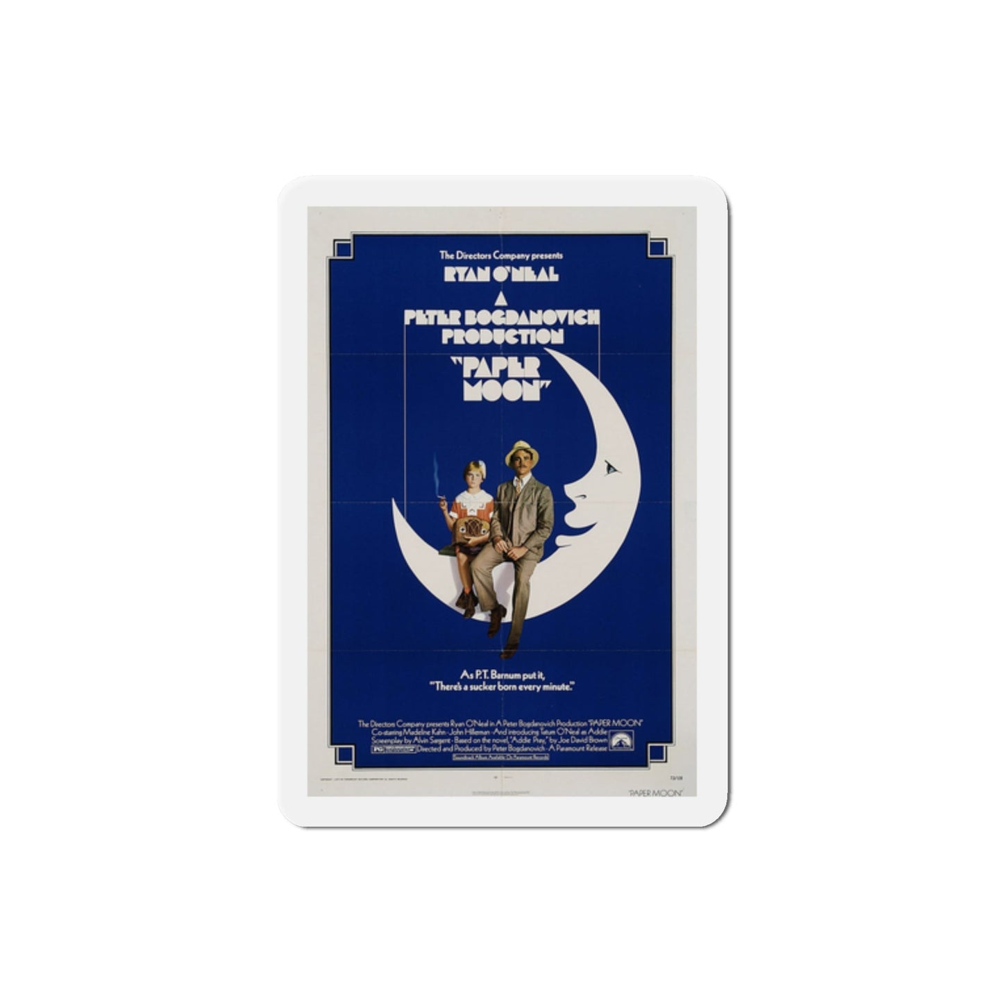 Paper Moon 1973 Movie Poster Die-Cut Magnet-2 Inch-The Sticker Space