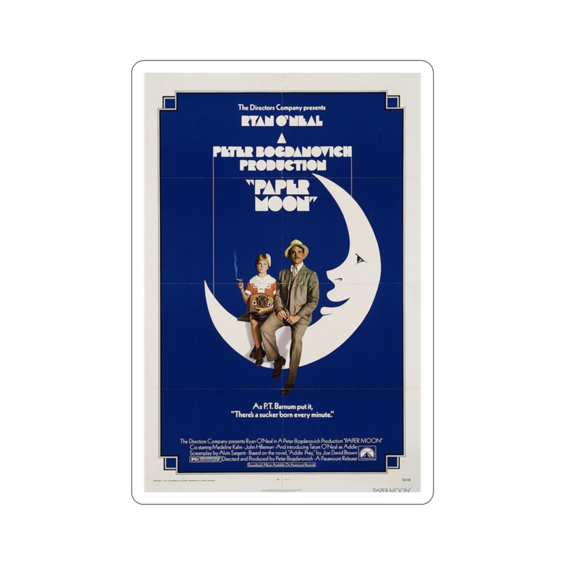 Paper Moon 1973 Movie Poster STICKER Vinyl Die-Cut Decal-2 Inch-The Sticker Space