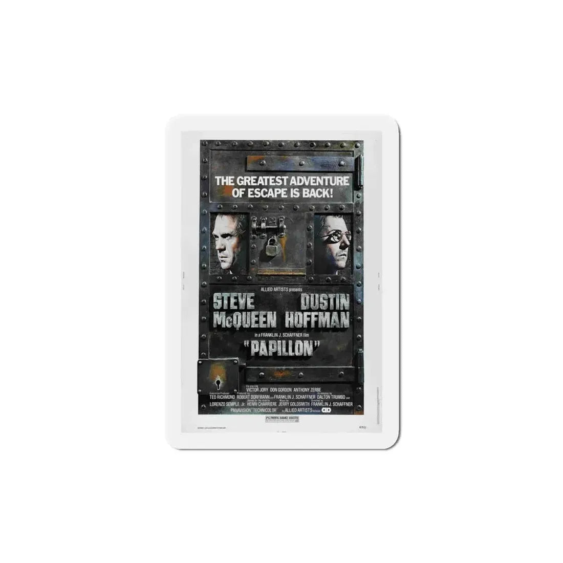 Papillon 1973 Movie Poster Refrigerator Magnet 5 Inch - The Sticker Space