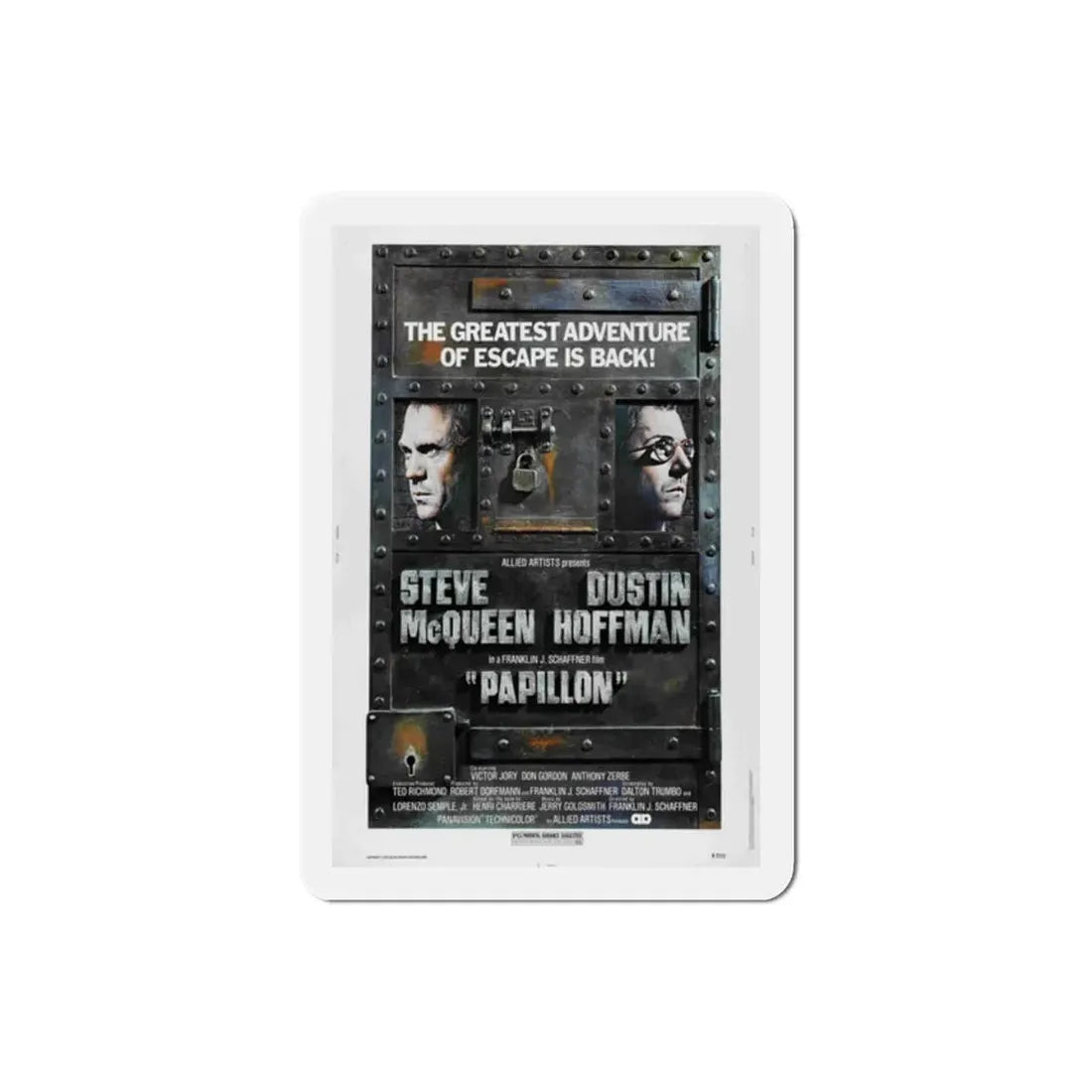 Papillon 1973 Movie Poster Refrigerator Magnet - The Sticker Space