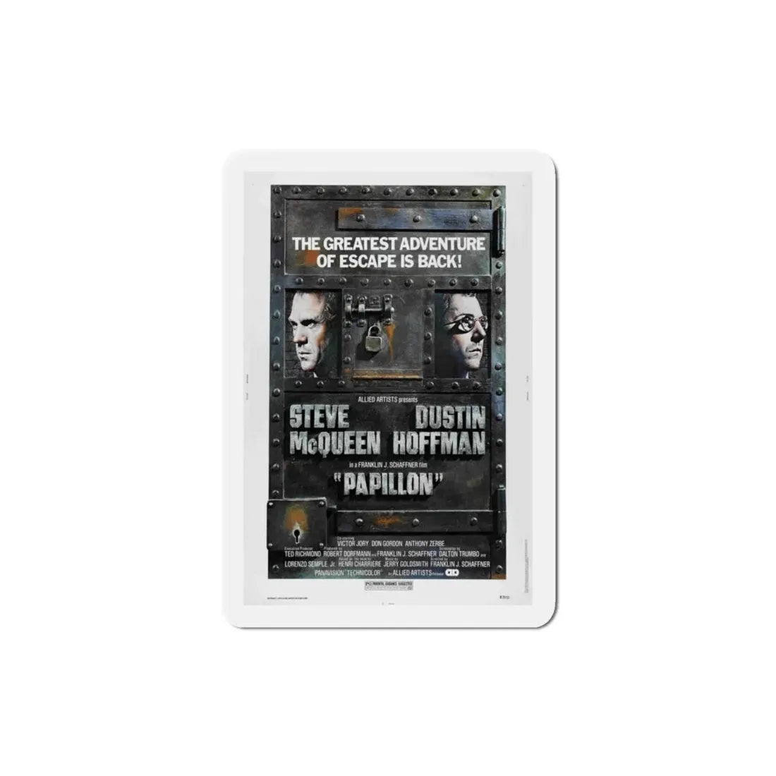 Papillon 1973 Movie Poster Refrigerator Magnet - The Sticker Space