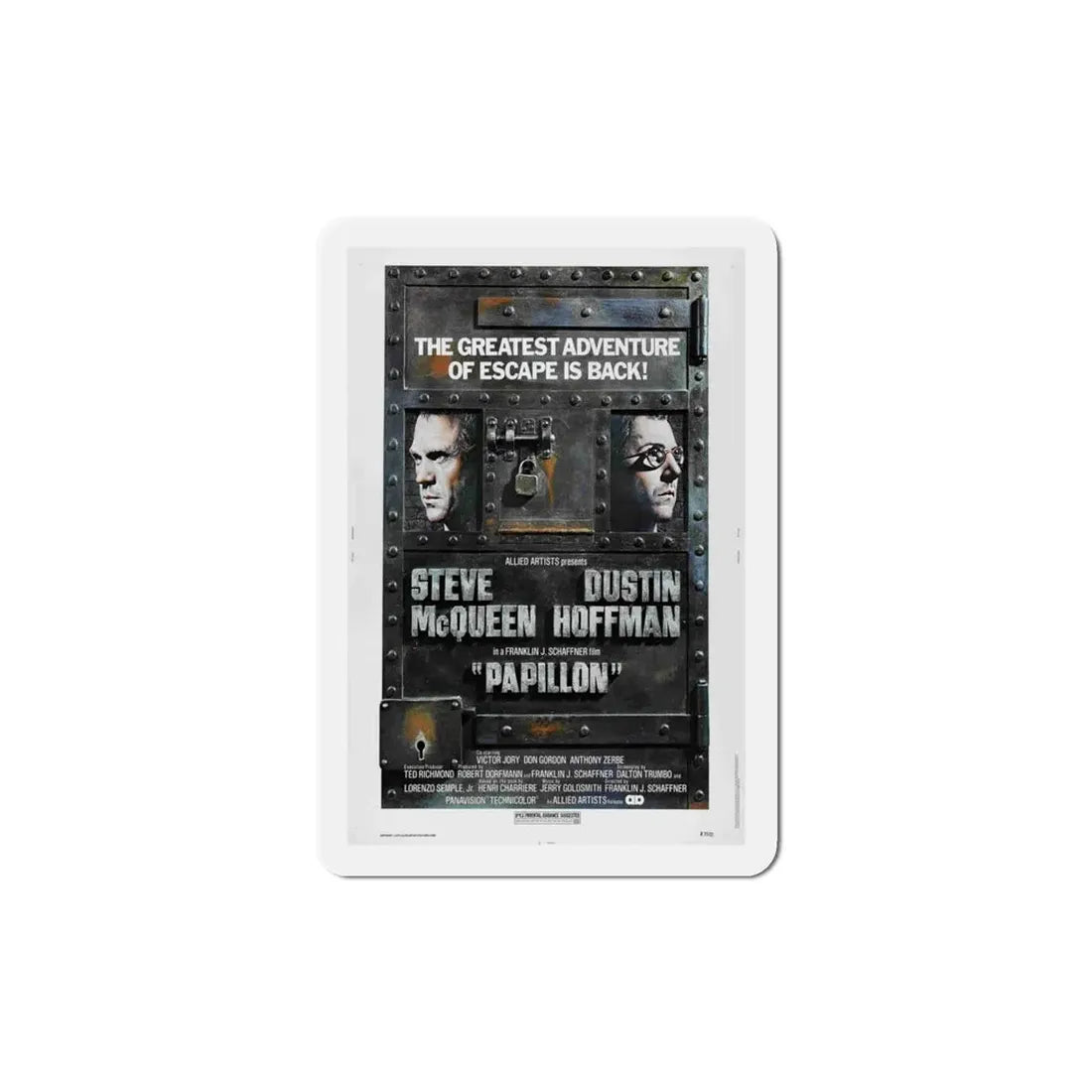 Papillon 1973 Movie Poster Refrigerator Magnet - The Sticker Space