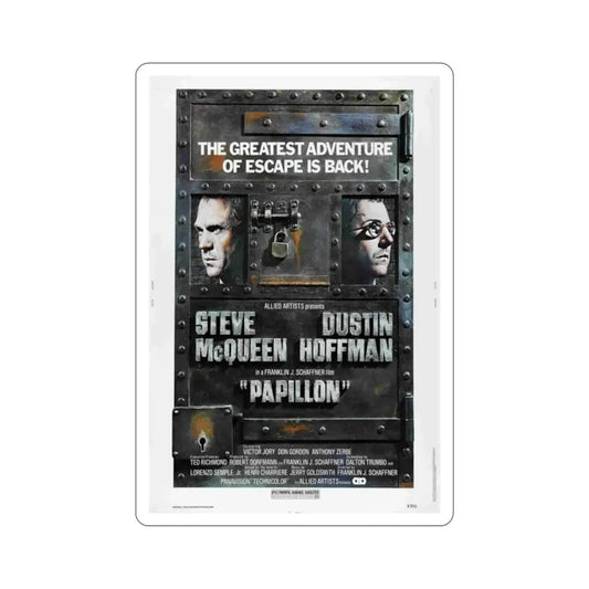 Papillon 1973 Movie Poster STICKER Vinyl Die-Cut Decal 2 Inch - The Sticker Space