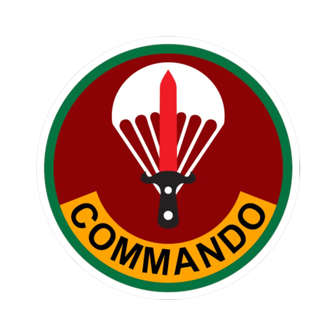 Para Commando Brigade Bangladesh Formation Sign (Bangladesh) (Coat of Arms) STICKER Vinyl Kiss-Cut Decal 2 Inch White - The Sticker Space