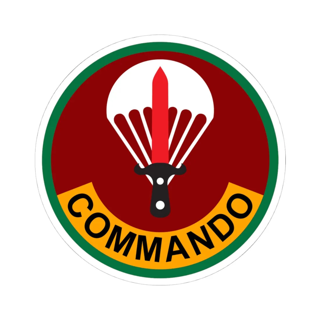 Para Commando Brigade Bangladesh Formation Sign (Bangladesh) (Coat of Arms) STICKER Vinyl Kiss-Cut Decal 4 Inch White - The Sticker Space