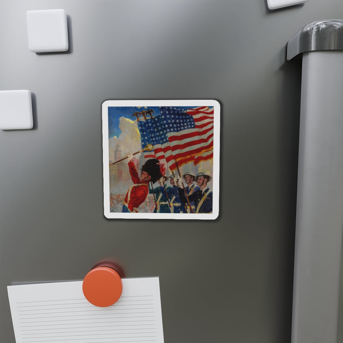 Parade Day, 1939 (Magazine Illustration) Refrigerator Magnet-The Sticker Space