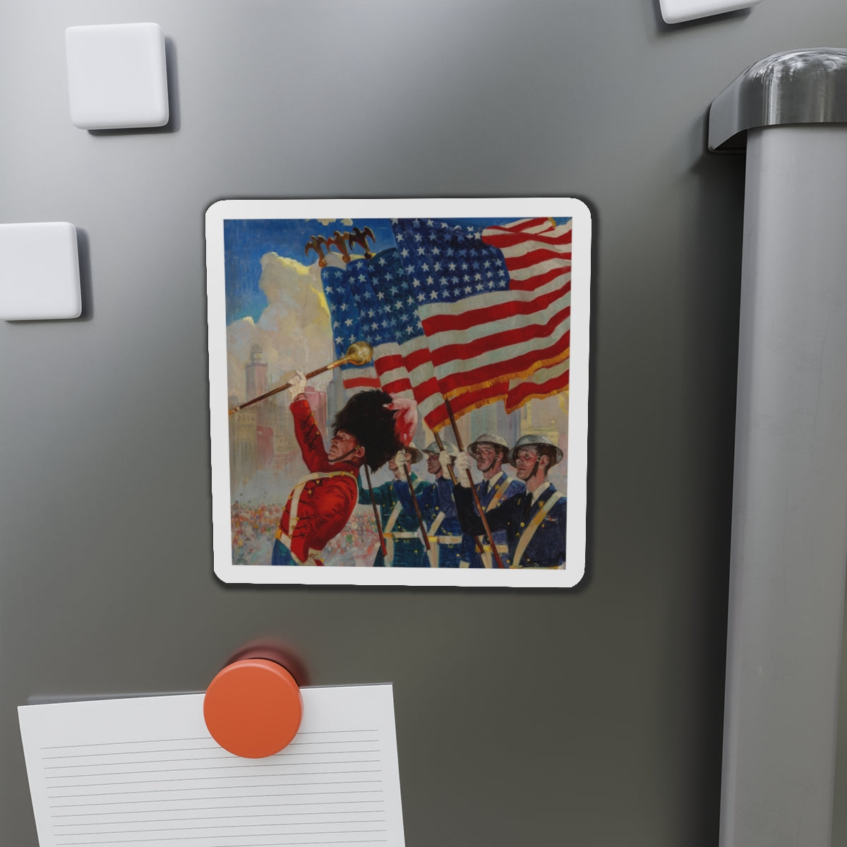 Parade Day, 1939 (Magazine Illustration) Refrigerator Magnet-The Sticker Space