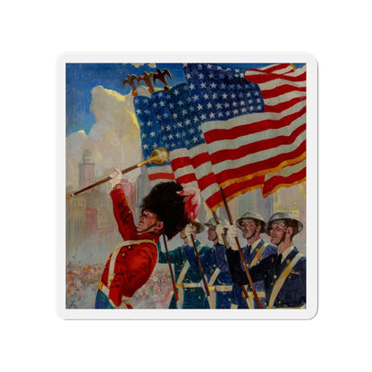 Parade Day, 1939 (Magazine Illustration) Refrigerator Magnet-4" x 4"-The Sticker Space