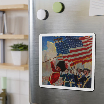 Parade Day, 1939 (Magazine Illustration) Refrigerator Magnet-The Sticker Space