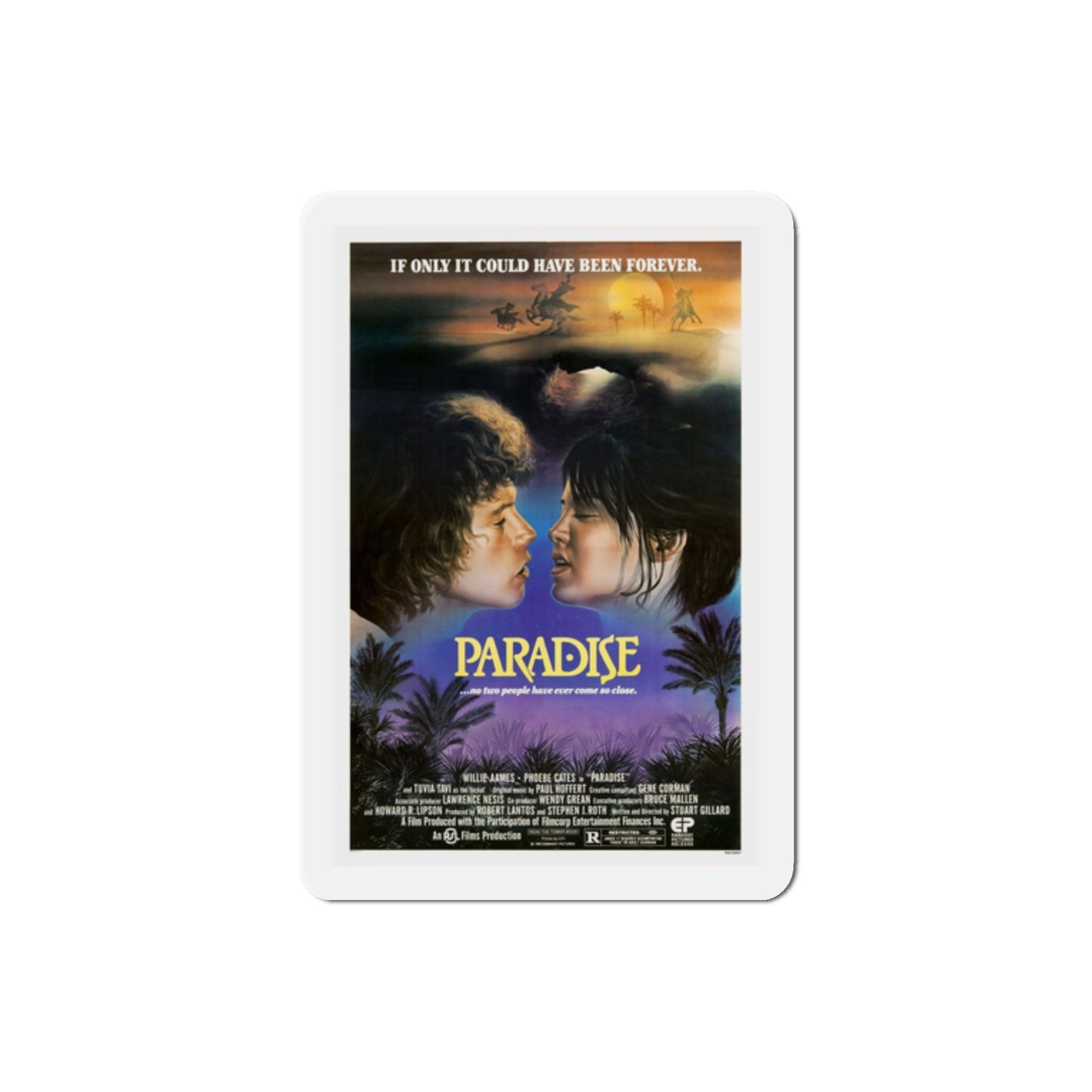 Paradise 1982 Movie Poster Die-Cut Magnet-2" x 2"-The Sticker Space