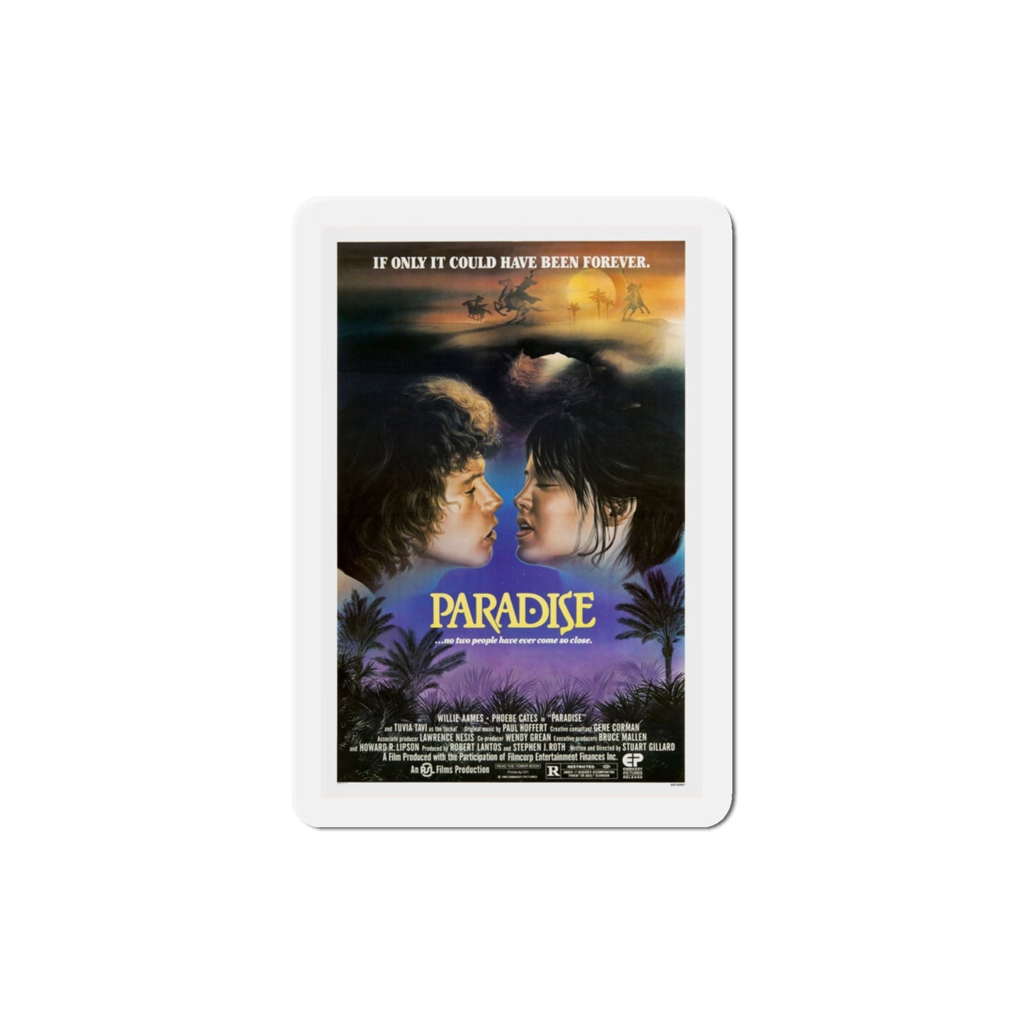 Paradise 1982 Movie Poster Die-Cut Magnet-3" x 3"-The Sticker Space