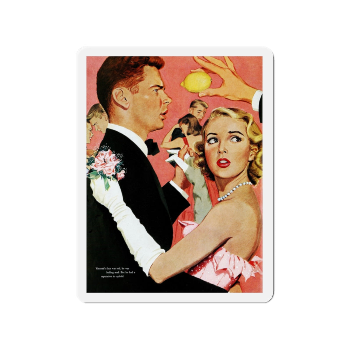 Paradise for 2, Ladies' Home Journal, June 1951 (Magazine Illustration) Refrigerator Magnet-2" x 2"-The Sticker Space