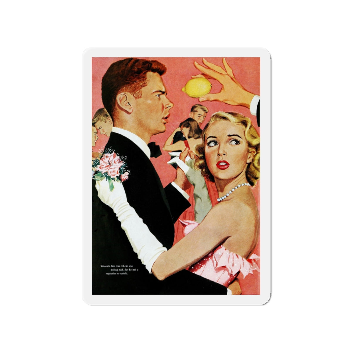 Paradise for 2, Ladies' Home Journal, June 1951 (Magazine Illustration) Refrigerator Magnet-3" x 3"-The Sticker Space