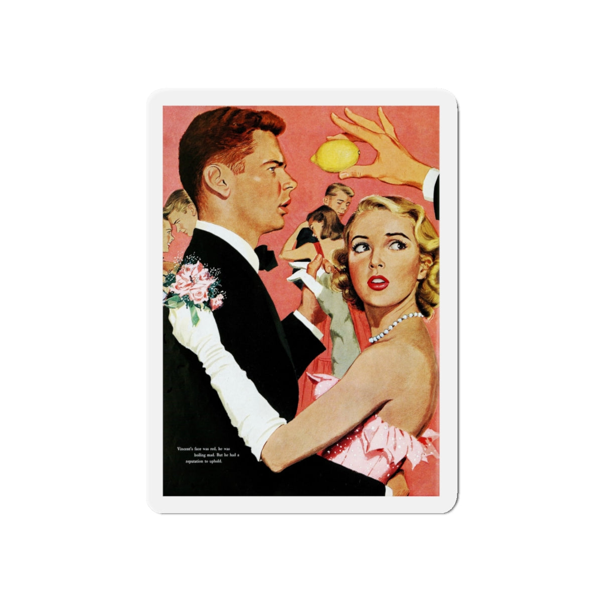 Paradise for 2, Ladies' Home Journal, June 1951 (Magazine Illustration) Refrigerator Magnet-5" x 5"-The Sticker Space