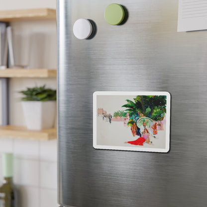 Paradise (Magazine Illustration) Refrigerator Magnet-The Sticker Space