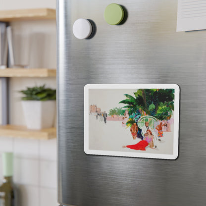 Paradise (Magazine Illustration) Refrigerator Magnet-The Sticker Space