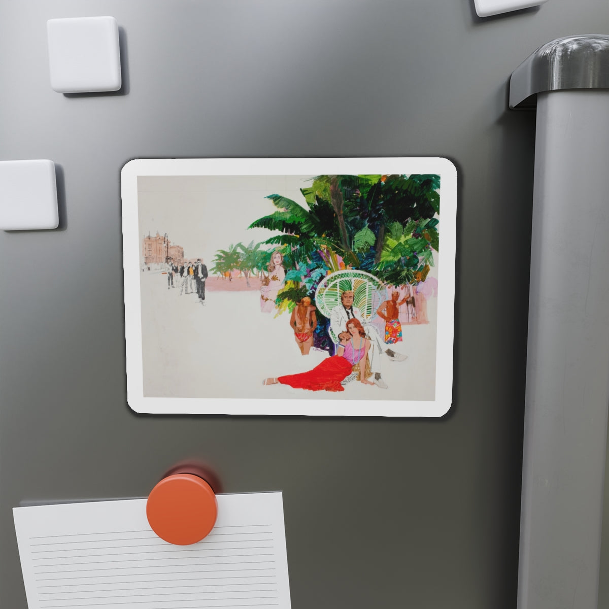 Paradise (Magazine Illustration) Refrigerator Magnet-The Sticker Space