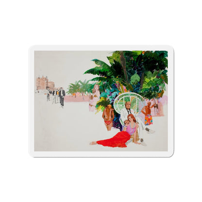 Paradise (Magazine Illustration) Refrigerator Magnet-4" x 4"-The Sticker Space