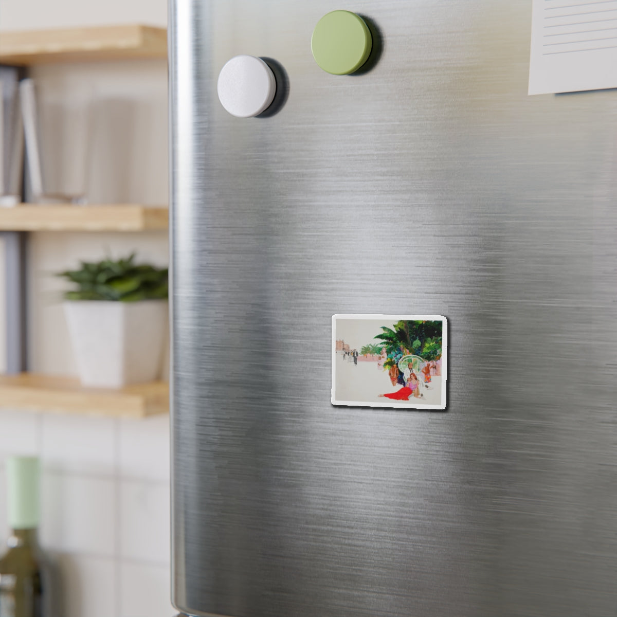 Paradise (Magazine Illustration) Refrigerator Magnet-The Sticker Space