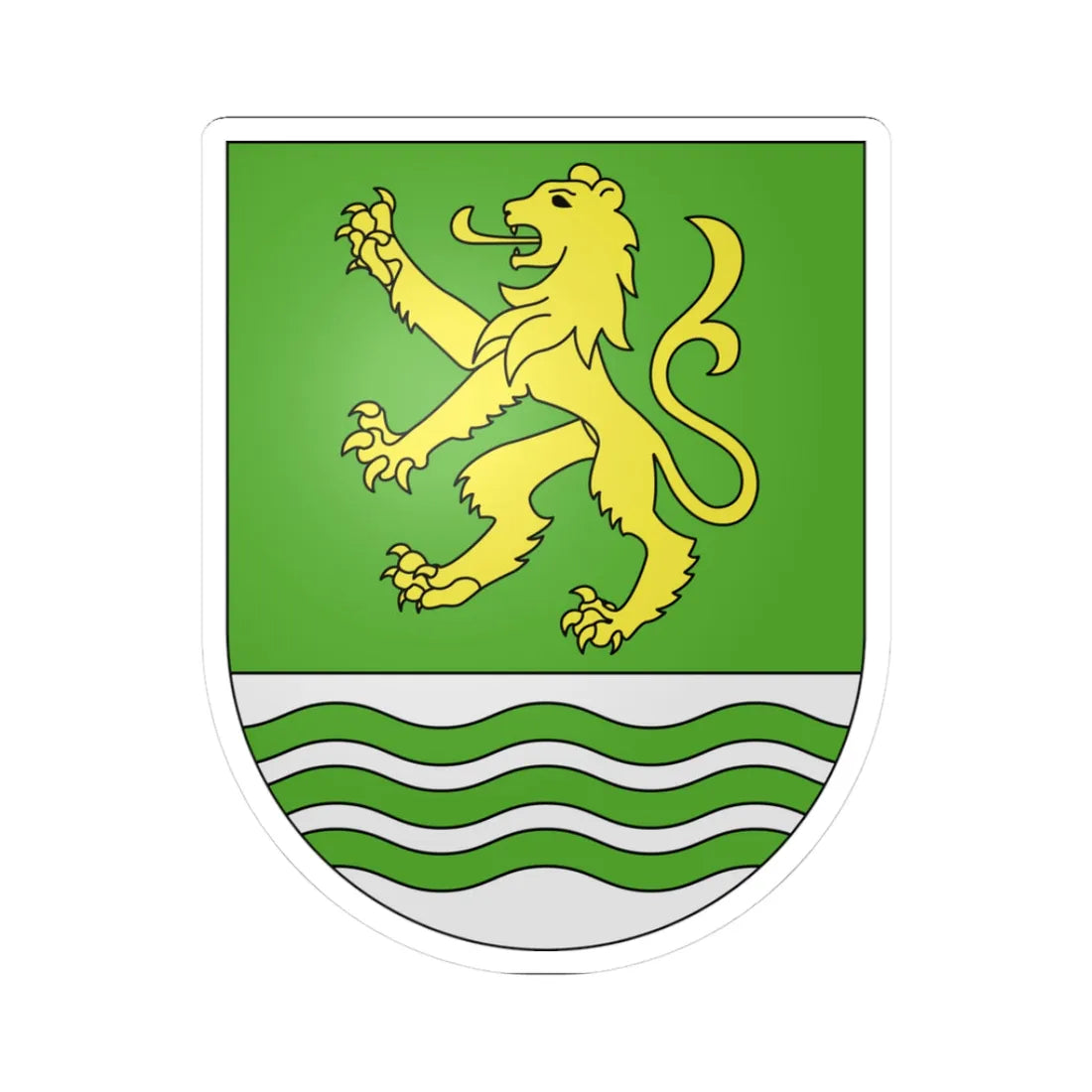 Paradiso-coat of arms (Switzerland) (Coat of Arms) STICKER Vinyl Kiss-Cut Decal 3 Inch White - The Sticker Space