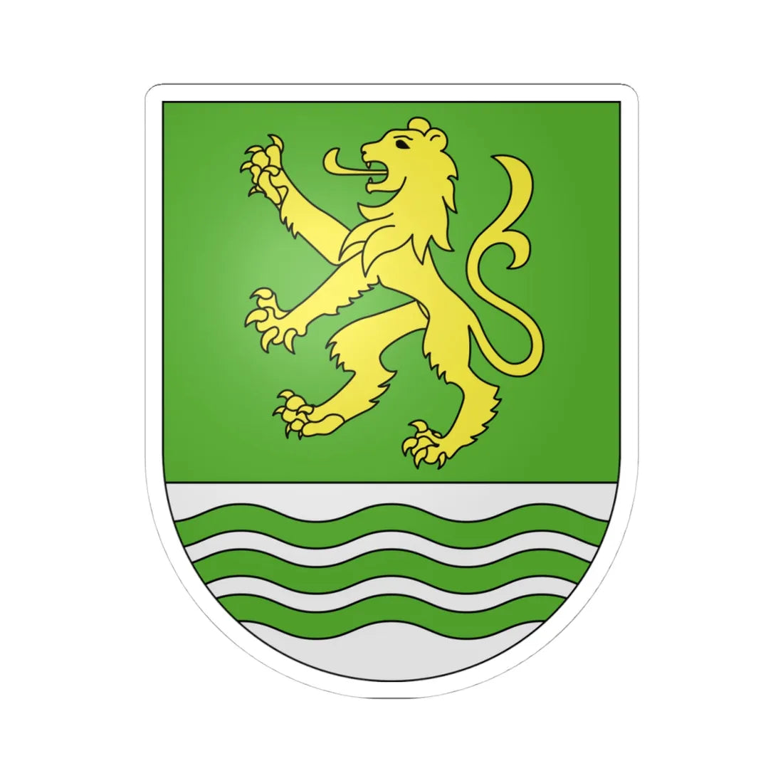 Paradiso-coat of arms (Switzerland) (Coat of Arms) STICKER Vinyl Kiss-Cut Decal 4 Inch White - The Sticker Space