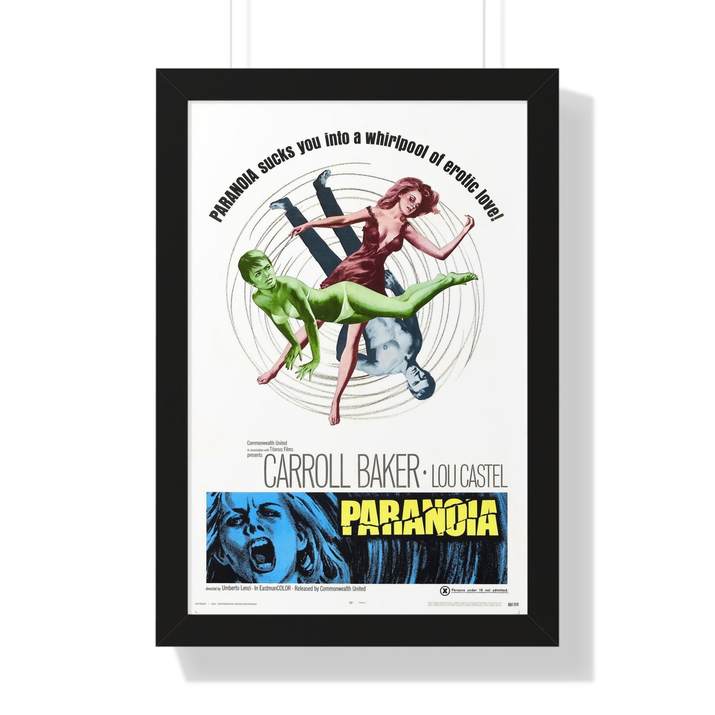 PARANOIA 1969 - Framed Movie Poster-16″ x 24″-The Sticker Space