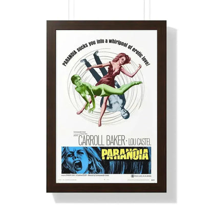 PARANOIA 1969 - Framed Movie Poster 16″ x 24″ Walnut - The Sticker Space