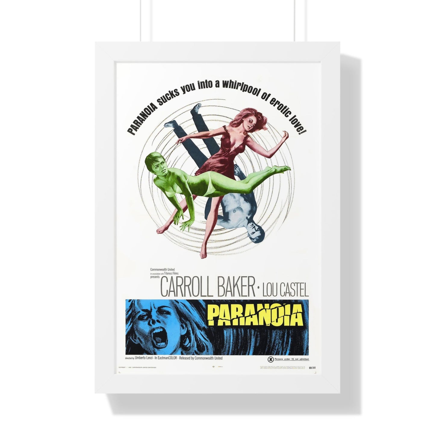 PARANOIA 1969 - Framed Movie Poster-16″ x 24″-The Sticker Space