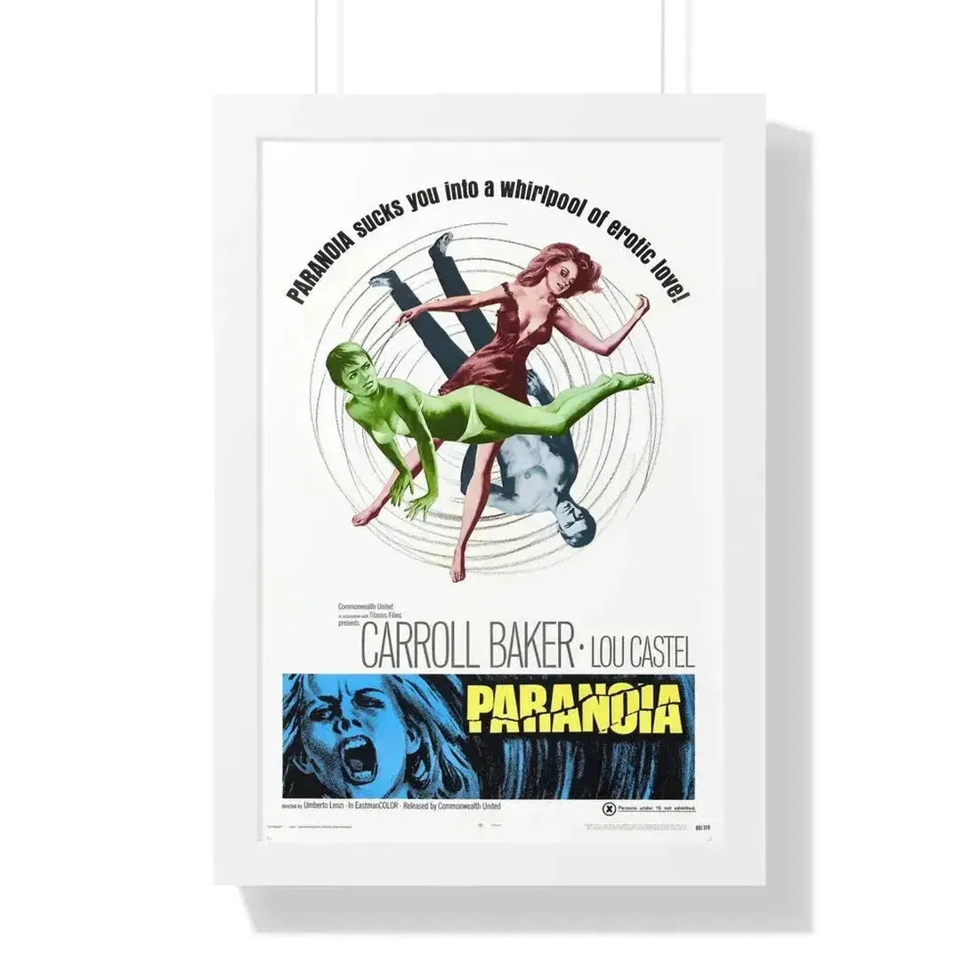 PARANOIA 1969 - Framed Movie Poster 16″ x 24″ White - The Sticker Space