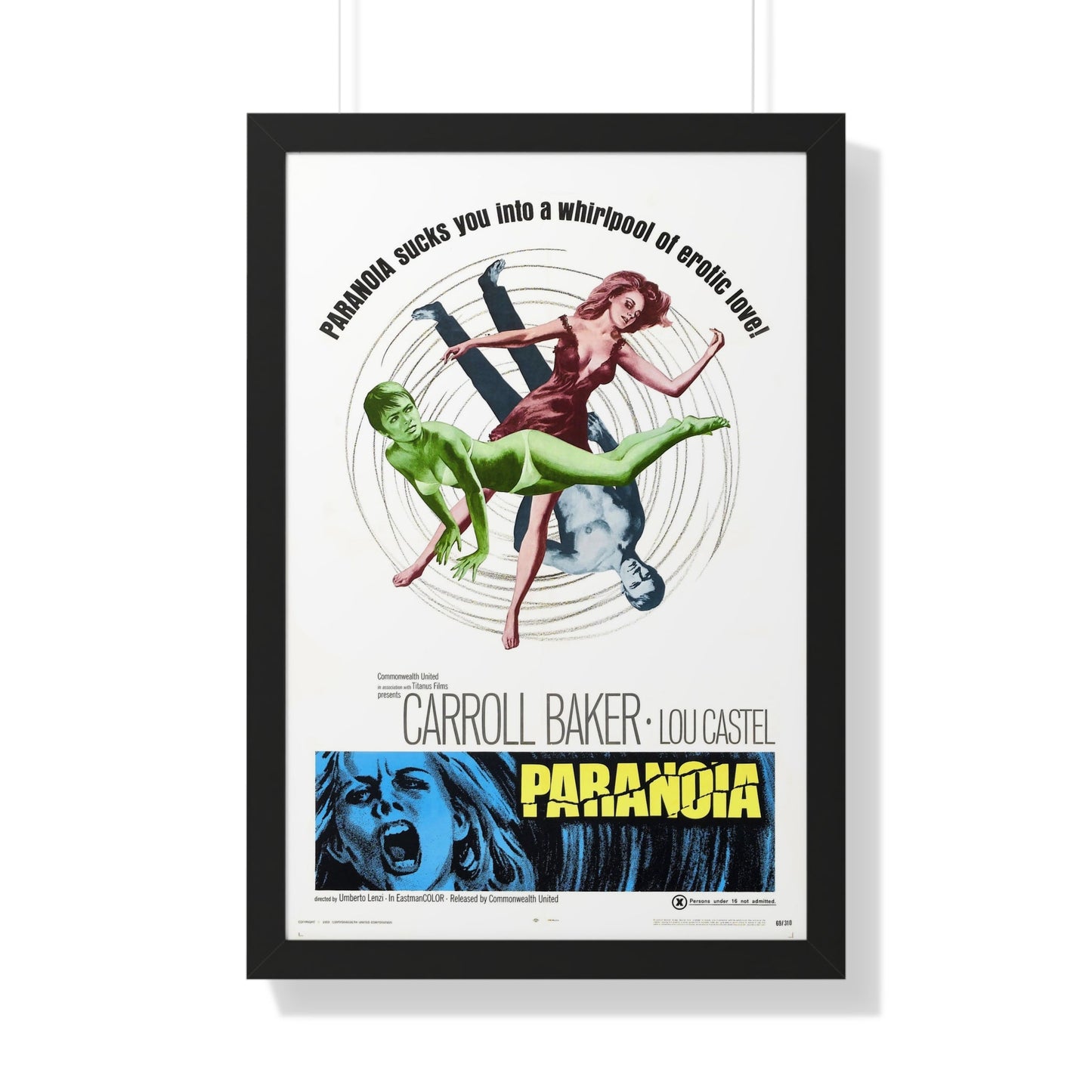 PARANOIA 1969 - Framed Movie Poster-20" x 30"-The Sticker Space