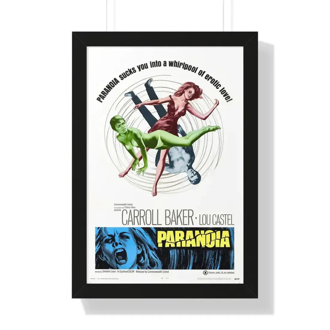 PARANOIA 1969 - Framed Movie Poster - The Sticker Space