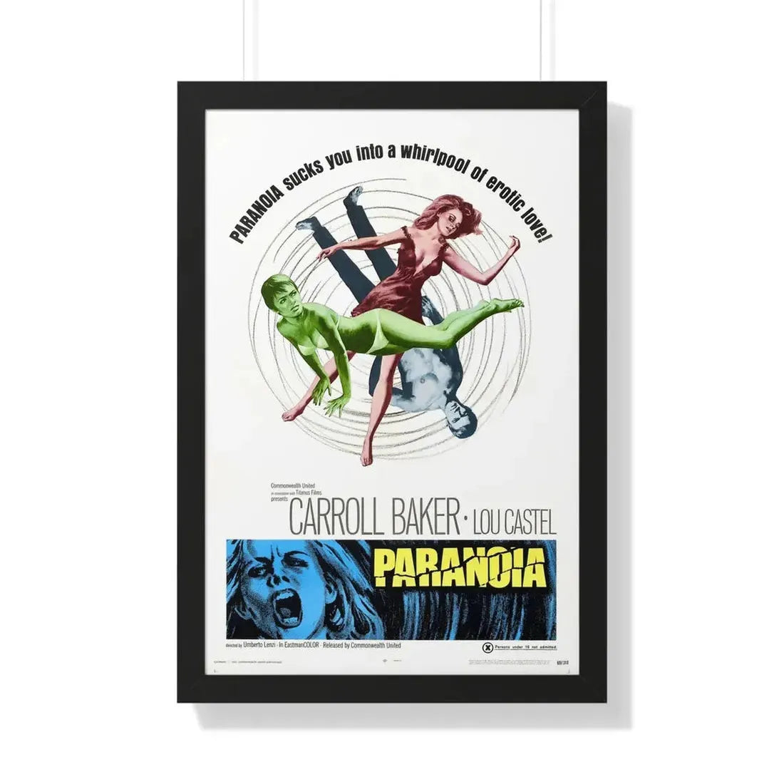 PARANOIA 1969 - Framed Movie Poster - The Sticker Space
