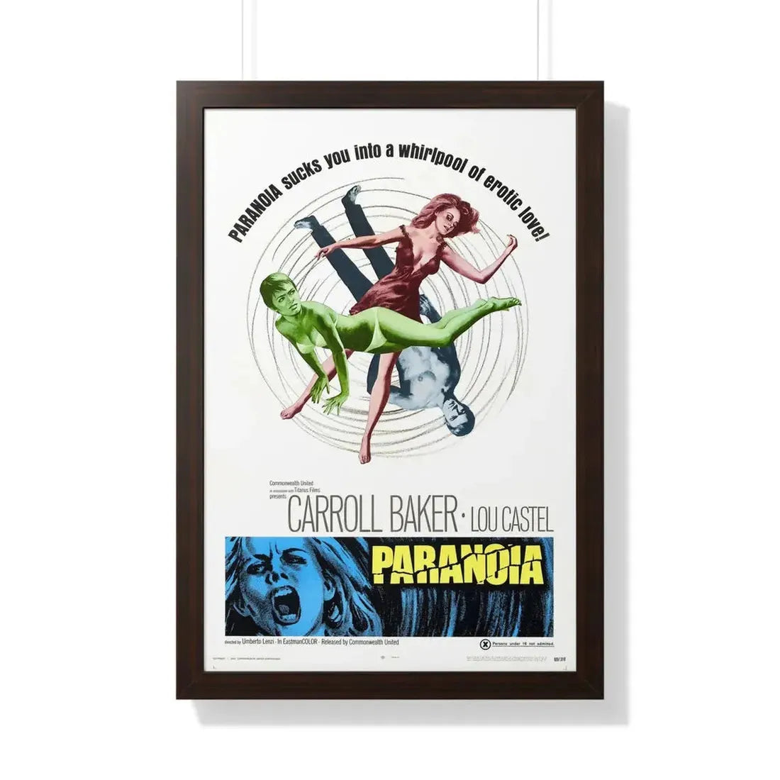 PARANOIA 1969 - Framed Movie Poster - The Sticker Space