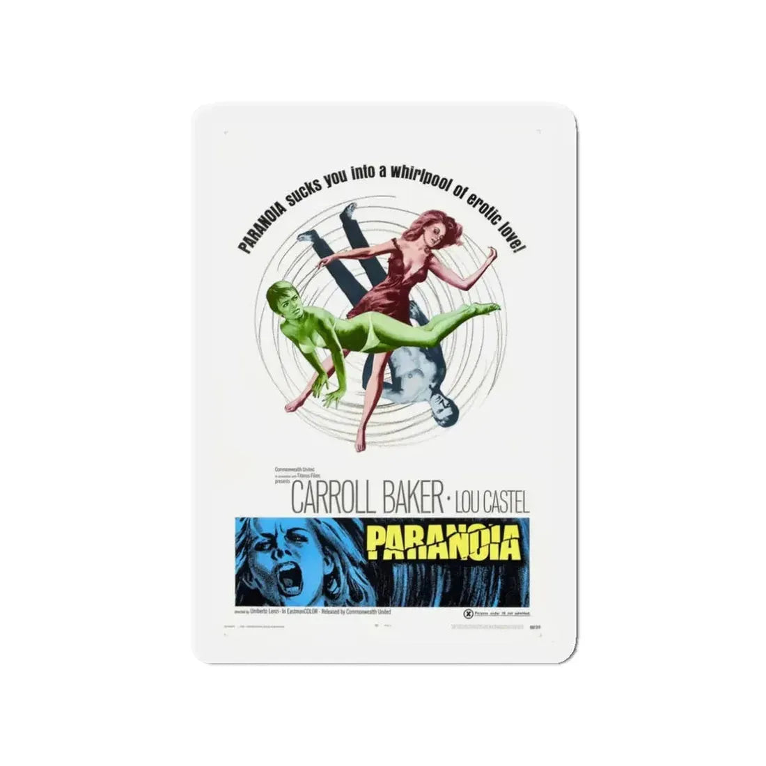 PARANOIA 1969 Movie Poster - Refrigerator Magnet - The Sticker Space