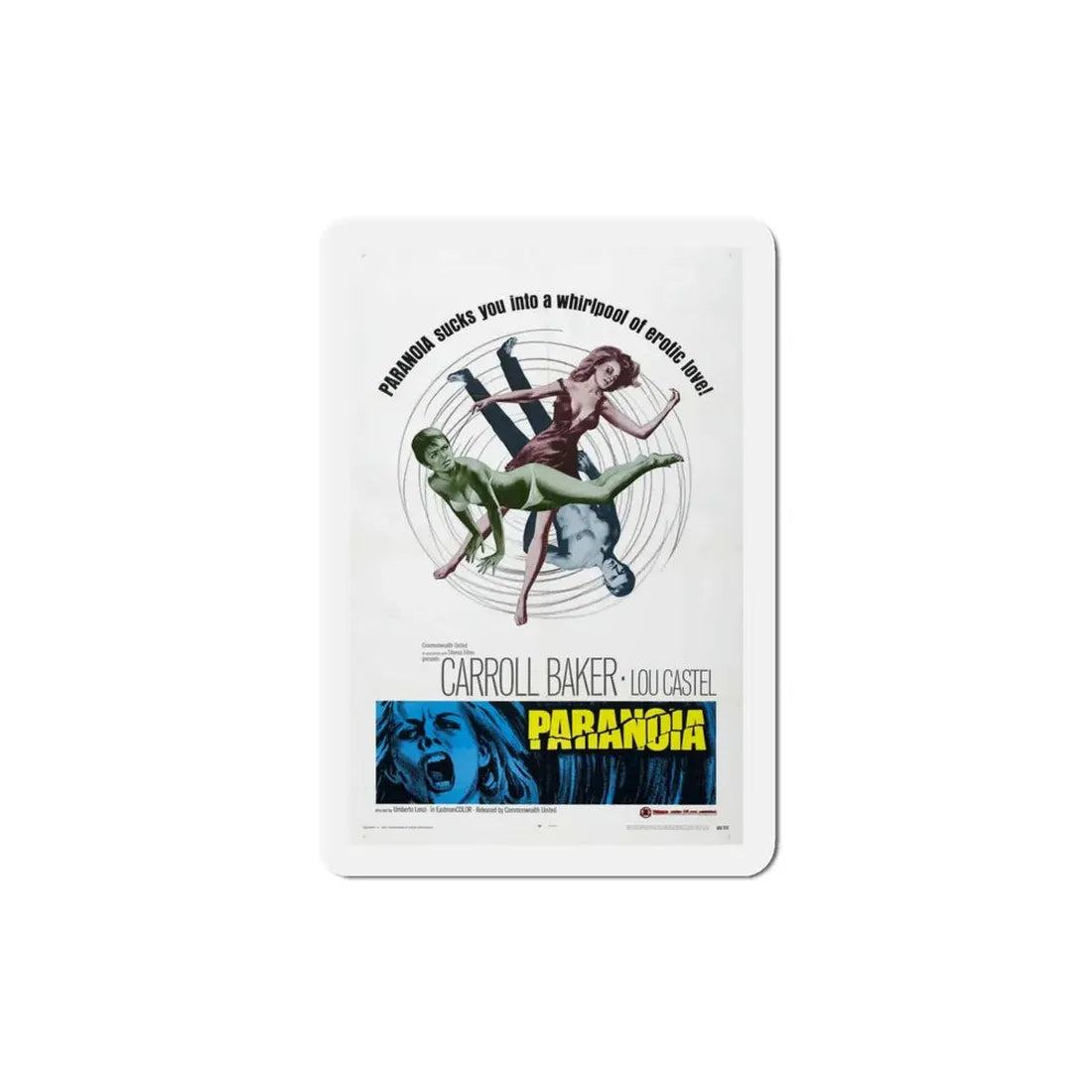 Paranoia 1969 Movie Poster Refrigerator Magnet - The Sticker Space