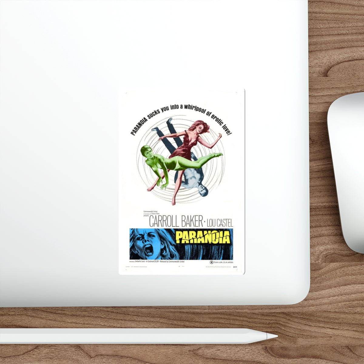 PARANOIA 1969 Movie Poster STICKER Vinyl Die-Cut Decal-The Sticker Space