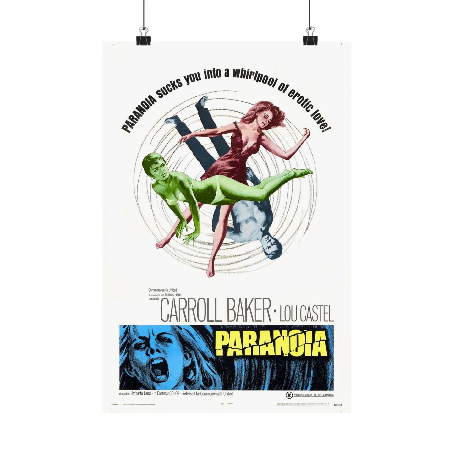 PARANOIA 1969 - Paper Movie Poster-12″ x 18″-The Sticker Space