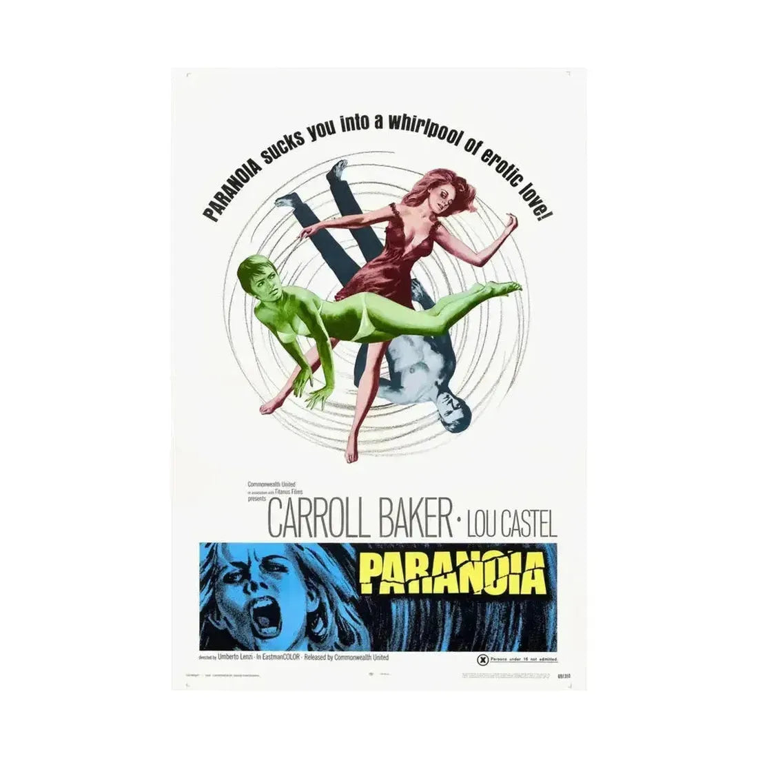 PARANOIA 1969 - Paper Movie Poster - The Sticker Space
