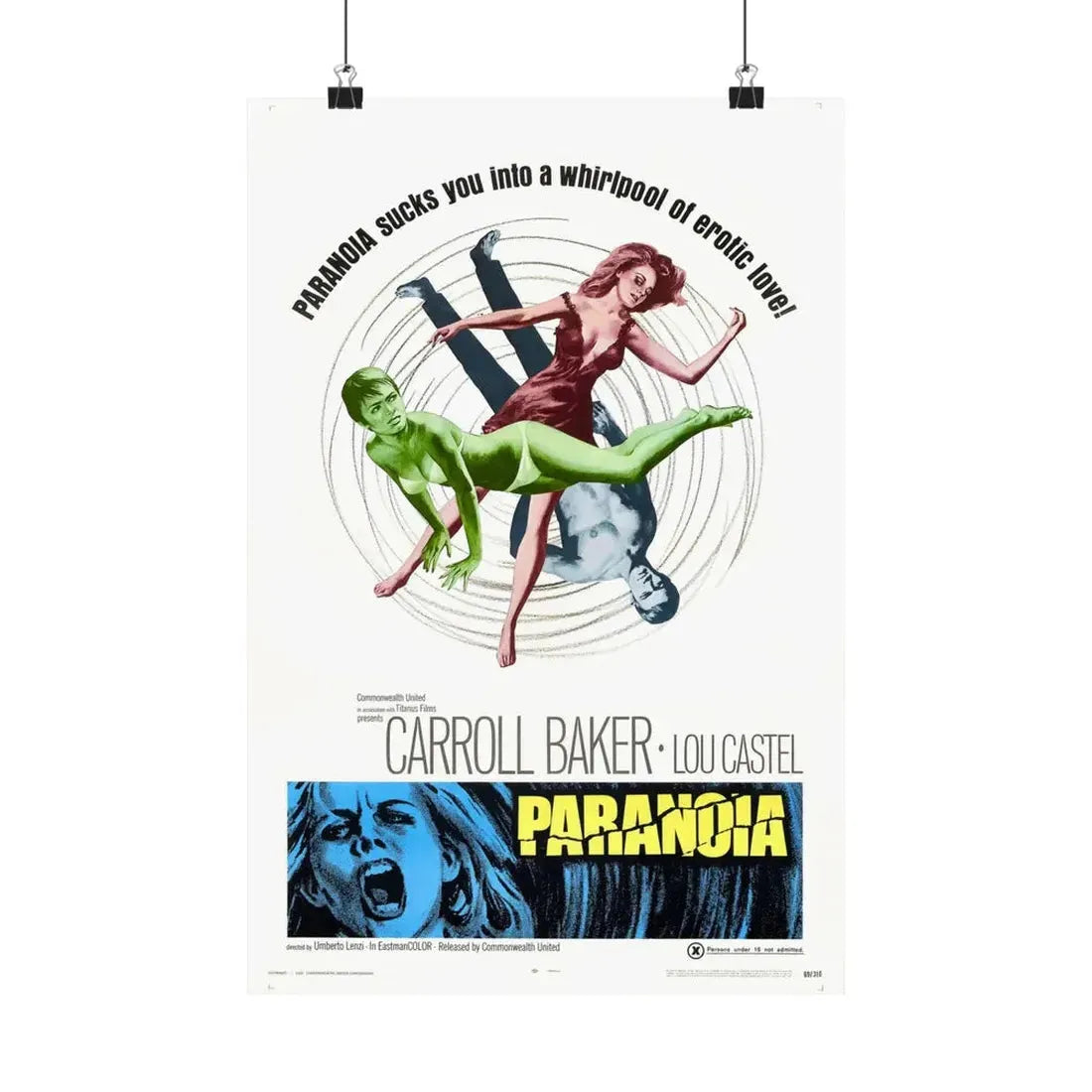 PARANOIA 1969 - Paper Movie Poster - The Sticker Space