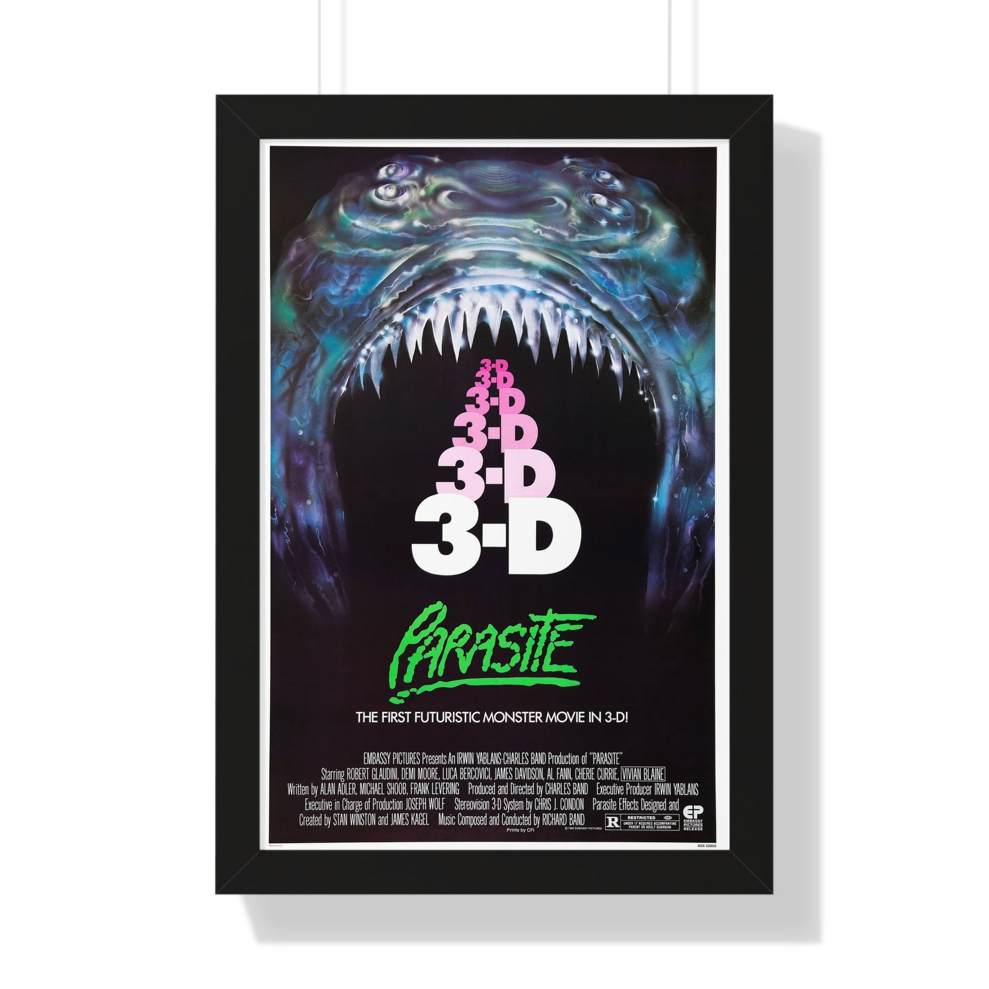 PARASITE 1982 - Framed Movie Poster-16″ x 24″-The Sticker Space