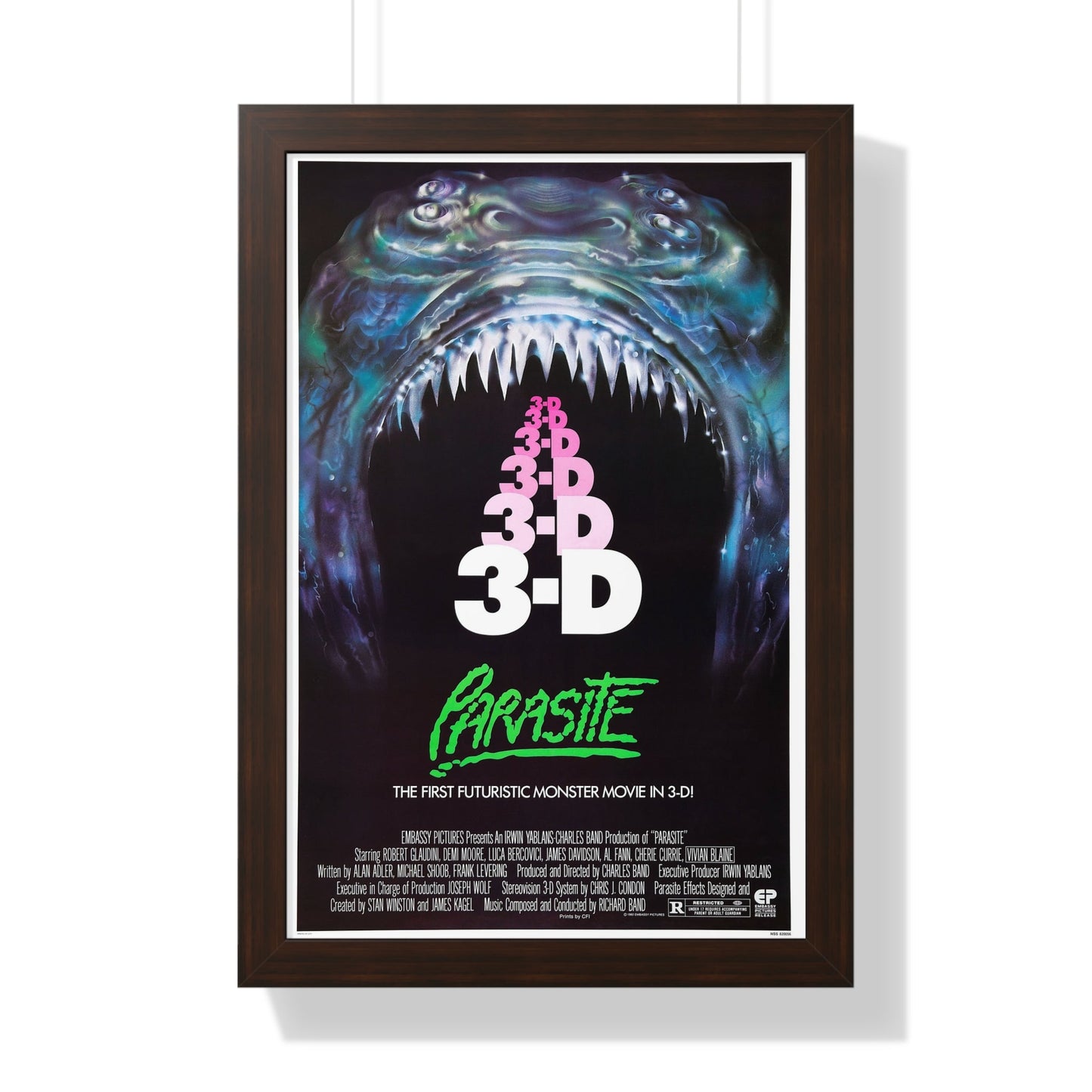 PARASITE 1982 - Framed Movie Poster-16″ x 24″-The Sticker Space