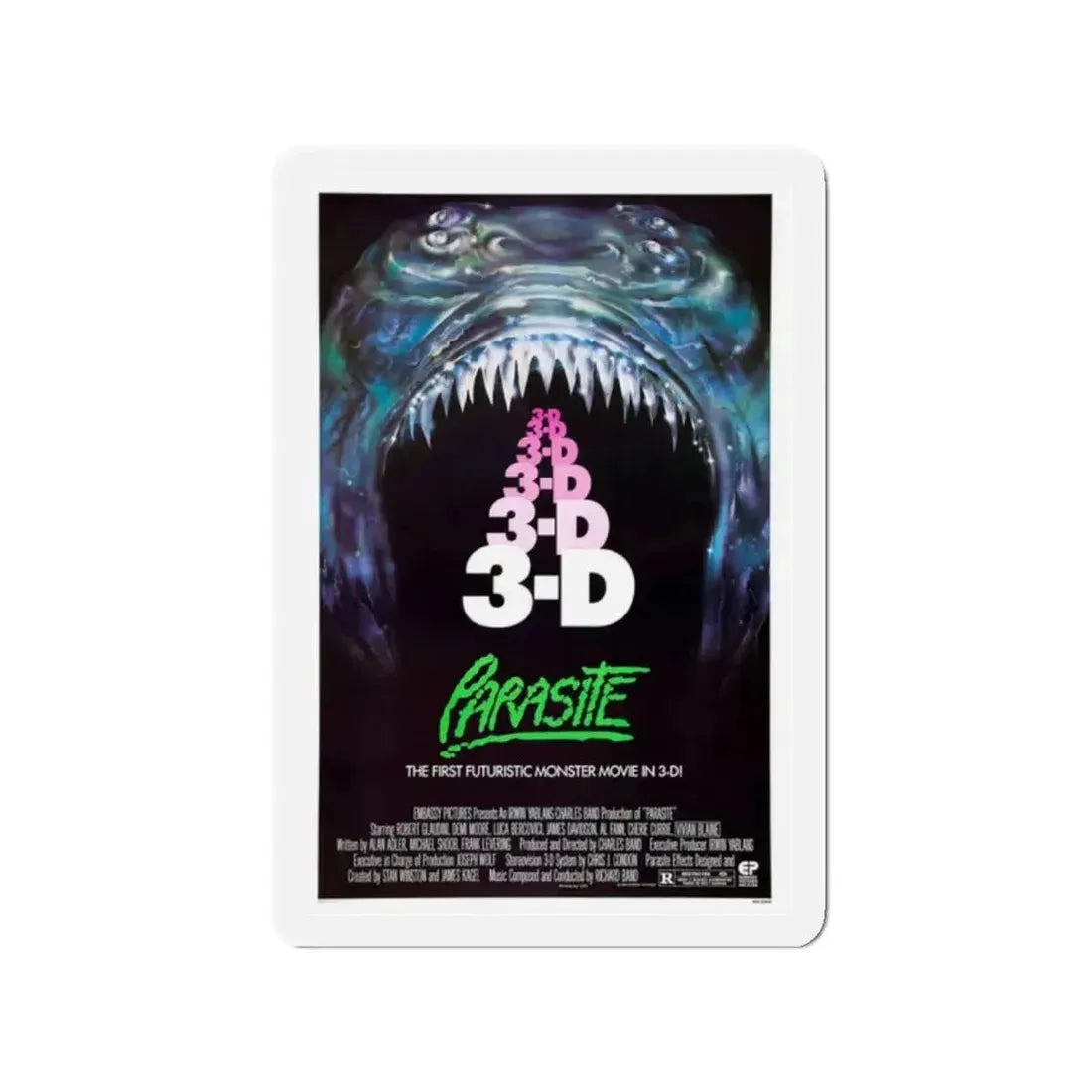 PARASITE 1982 Movie Poster - Refrigerator Magnet 2 Inch Die-Cut - The Sticker Space