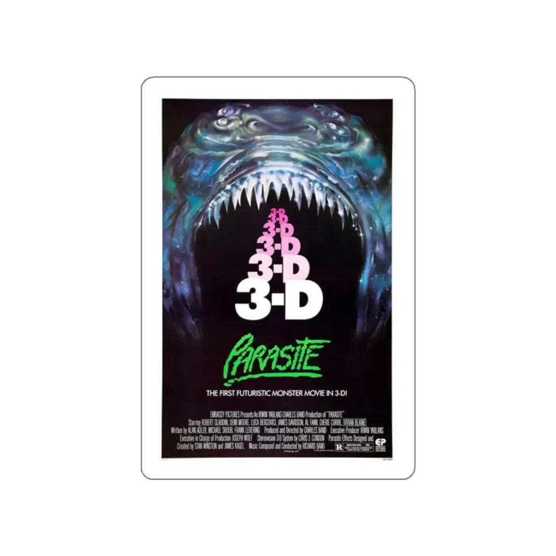 PARASITE 1982 Movie Poster STICKER Vinyl Die-Cut Decal 2 Inch - The Sticker Space