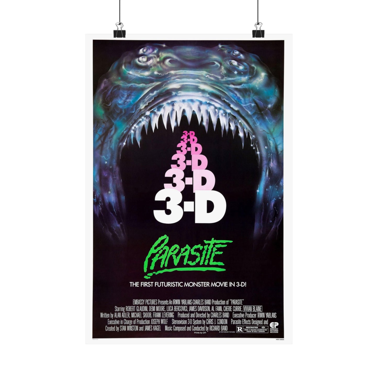 PARASITE 1982 - Paper Movie Poster-12″ x 18″-The Sticker Space