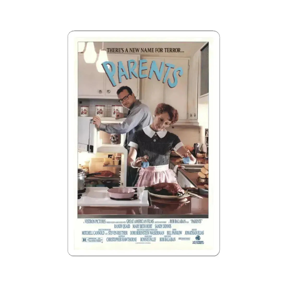 Parents 1989 Movie Poster - STICKER Vinyl Kiss-Cut Decal 2 Inch White - The Sticker Space